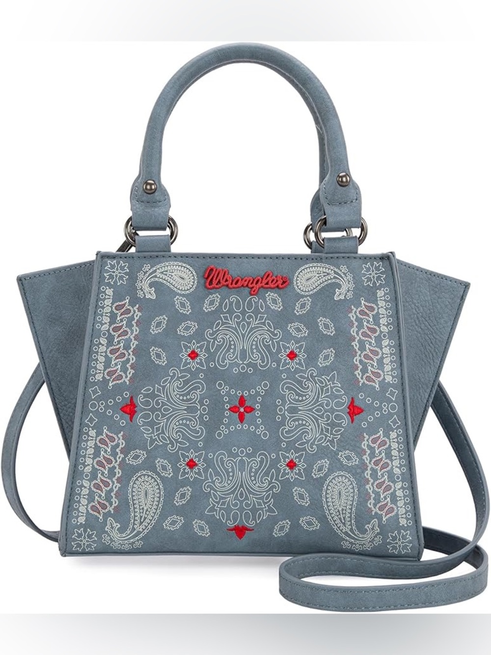NWOT! Wrangler Western Paisley Print Satchel Bag, “Paisley-Jean”